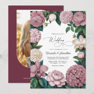 Rose Dust, Silk Blush & Porcelain Cream Wedding Invitation