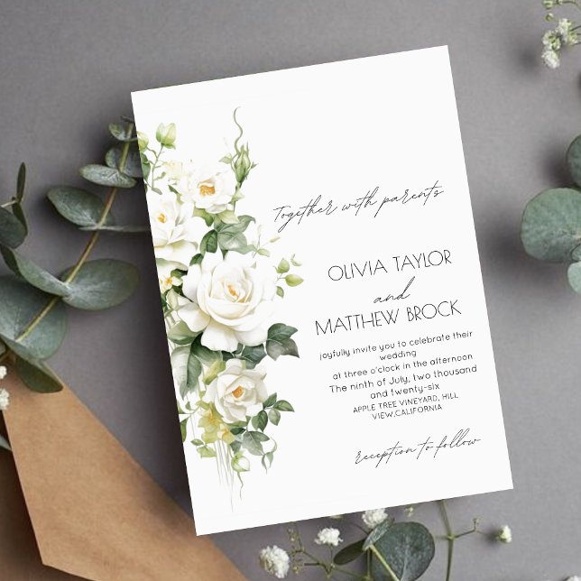  Rose | Elegant and Modern Pastel  Wedding  Invitation (Creator Uploaded)