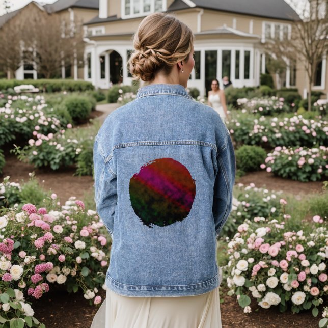 Rose Ember Fade Denim Jacket (Wedding Back)
