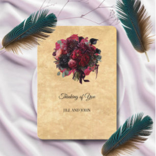Rose Enclosure Card Dark Academia