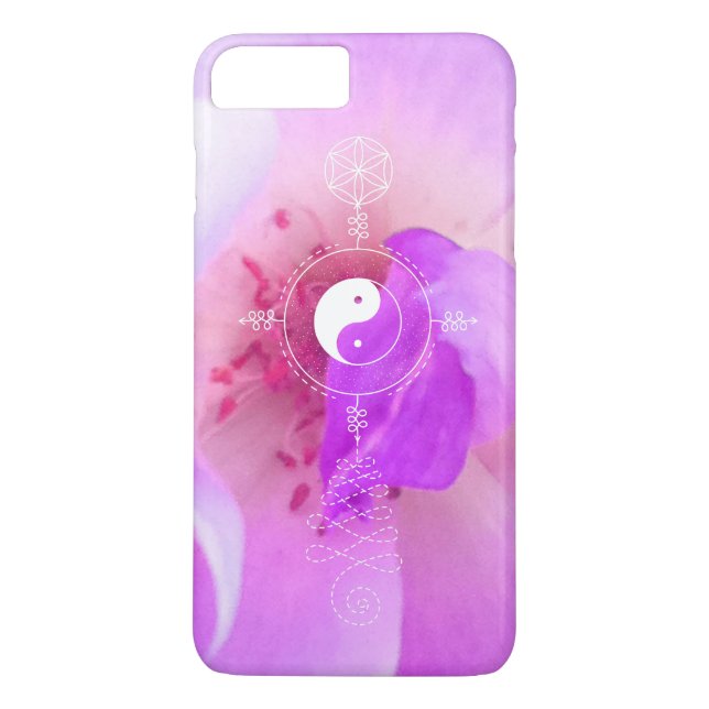 *~* Rose Energy Healer  Reiki Yoga  Yin Yang Case-Mate iPhone Case (Back)