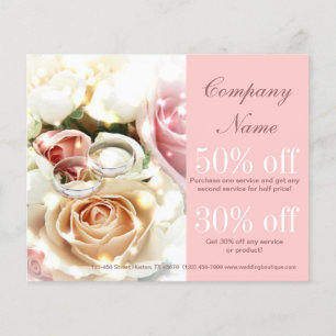 rose engagement rings wedding photographer flyer