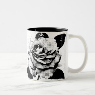 Rose Engraved Two-Tone Mug