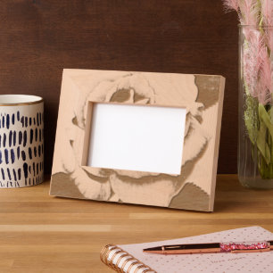 Rose Etched 4"x6" Wood Frame