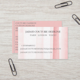 Rose Fabric designer fashion couture business card