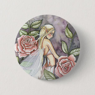 Rose Fairy Pin, Button by Molly Harrison