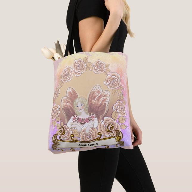 Rose Fairy Ring  fairy  tote bag (Close Up)