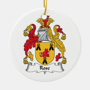 Rose Family Crest Ceramic Tree Decoration