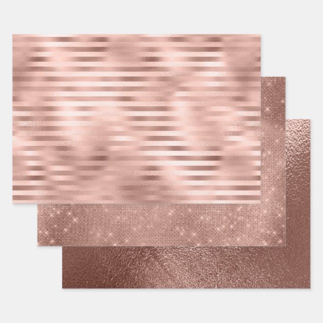 Rose Faux Foil Mix and Match 1 Wrapping Paper Sheet (Set)