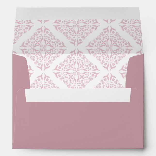 Rose Filigree Wedding Envelope (Back (Bottom))
