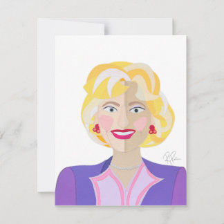 Rose Flat Thank You Card