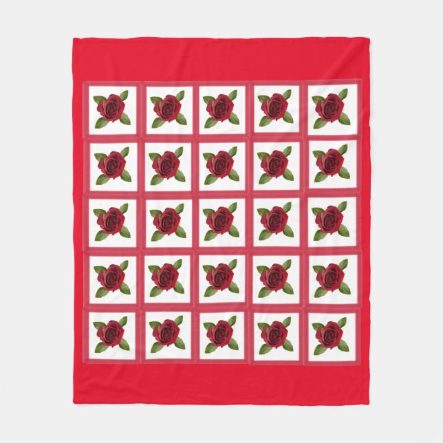 Rose Fleece Blanket (Front)