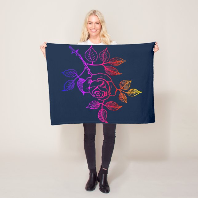 Rose- Fleece Blanket, 30"x40" Blanket (In Situ)