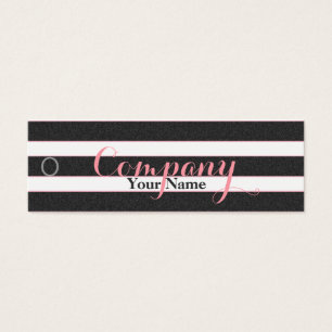 Rose Floral Black & White Stripes - Price Tag