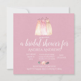 Rose Floral Bridal Shower Invitation
