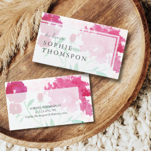 Rose floral elegant  business card