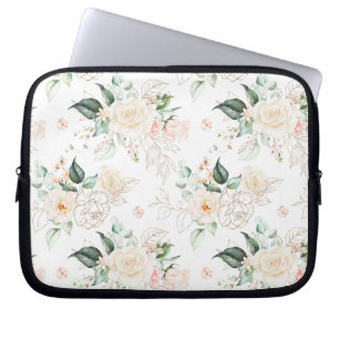 Rose Floral Garden Pattern Laptop Sleeve