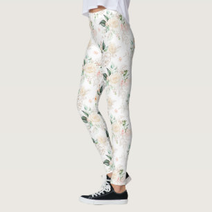 Rose Floral Garden Pattern Leggings