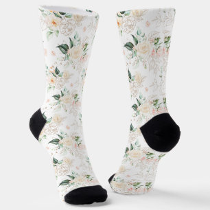 Rose Floral Garden Pattern Socks