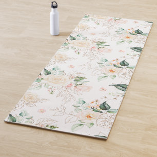 Rose Floral Garden Pattern Yoga Mat