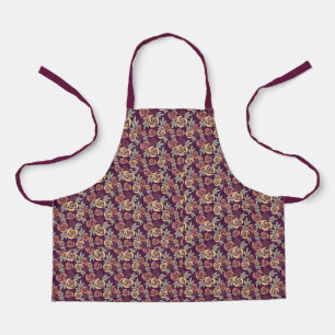 Rose floral greenleaf patterns apron