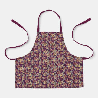 Rose floral greenleaf patterns apron