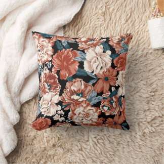 Rose Floral Pattern Elegant Design Cushion