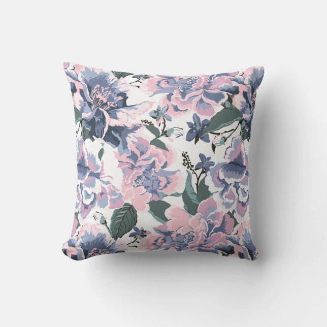 Rose Floral Pattern Elegant Design Cushion (Front)