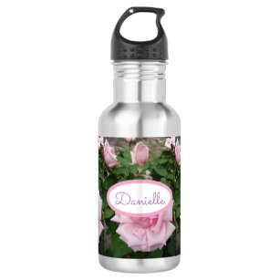 Rose Floral Roses Vintage Garden Womans Pink Girls 532 Ml Water Bottle