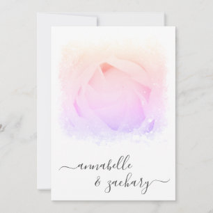 ** Rose Floral RSVP - QR  AR8 WEDDING Invitation