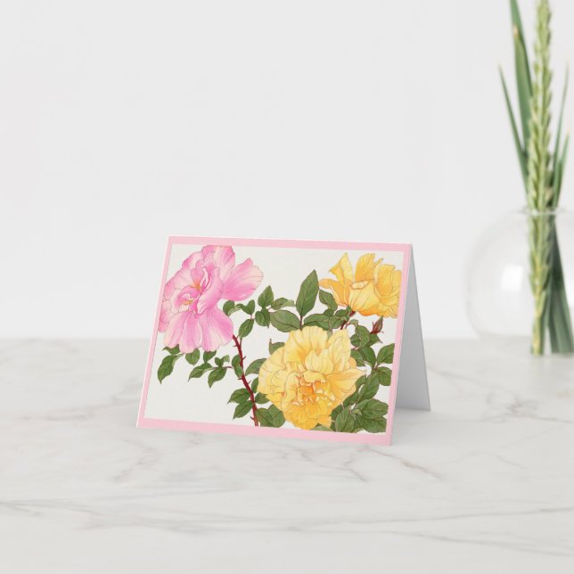 Rose flower, Birthday Card (Front)