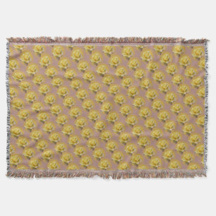 Rose Flower Blanket Yellow Rose Throw Blanket Gift