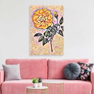 Rose flower canvas print