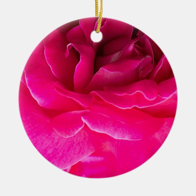 Rose flower ceramic tree decoration (Front)