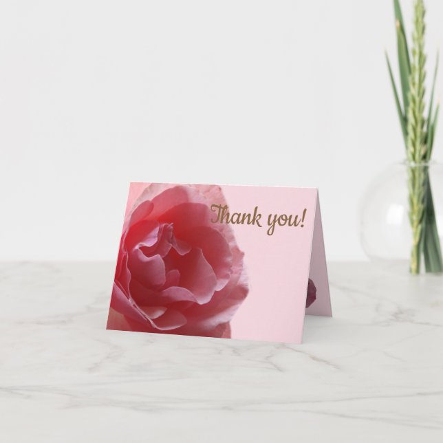 Rose flower, Feminine,  Photo Thank you  card (Front)