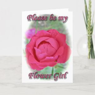 Rose Flower Girl Request Card