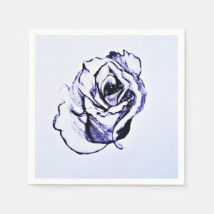 Rose Flower hand sketch Napkin