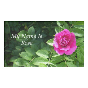 Rose Flower Name Tag