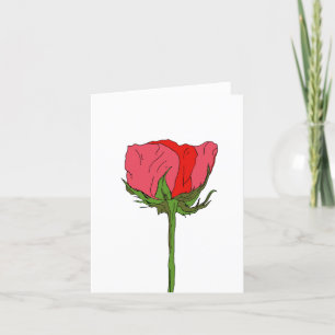 Rose Flower Painting Thank You Card