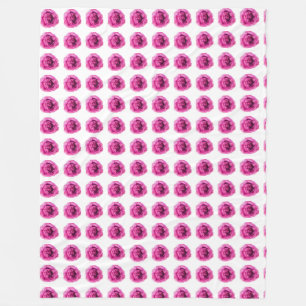 Rose Flower Pattern Fleece Blanket