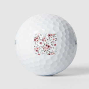 Rose flower pattern golf balls