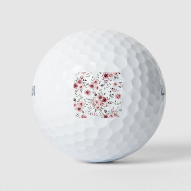 Rose flower pattern golf balls (Front)