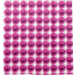 Rose Flower Pattern Shower Curtain