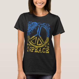 Rose Flower Peace Ukraine Vintage Flag Shirt Ukrai