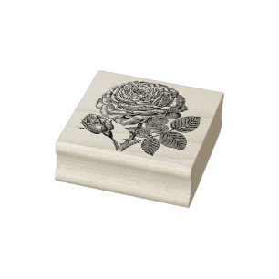 Rose Flower  Rubber Stamp