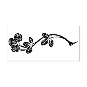 Rose Flower  Rubber Stamp