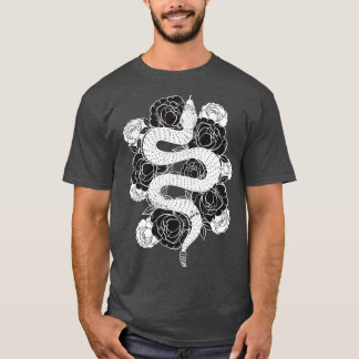 Rose Flower Snake T-Shirt