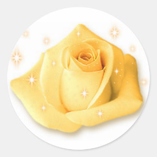 rose flower sticker yellow