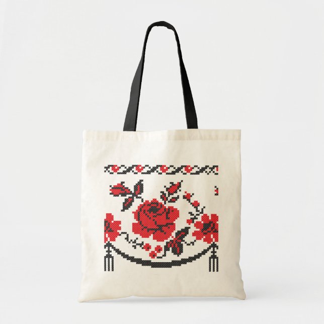 Rose flower tote bag (Front)