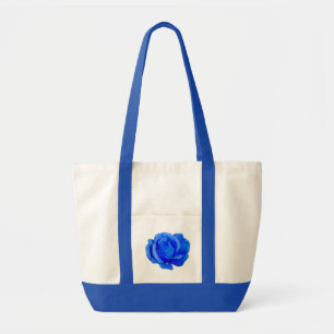 Rose Flower Tote Bag Blue Rose Beach Bags